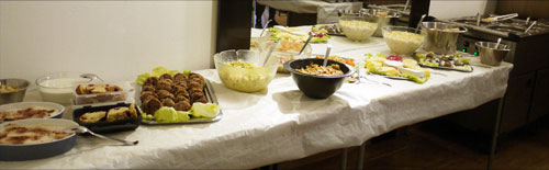 Das Buffet war lecker und reichlich bemessen - alles in Eigenleistung!!!
